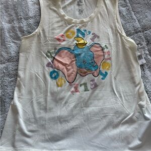 Disney Cream Logo Tank Top with Dumbo Graphic